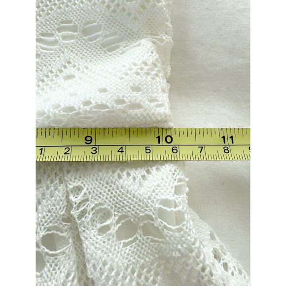 Rare Editions Girls Sz 6 White Lace Dress Thin Straps Bottom Ruffle 100% Poly - Picture 8 of 11
